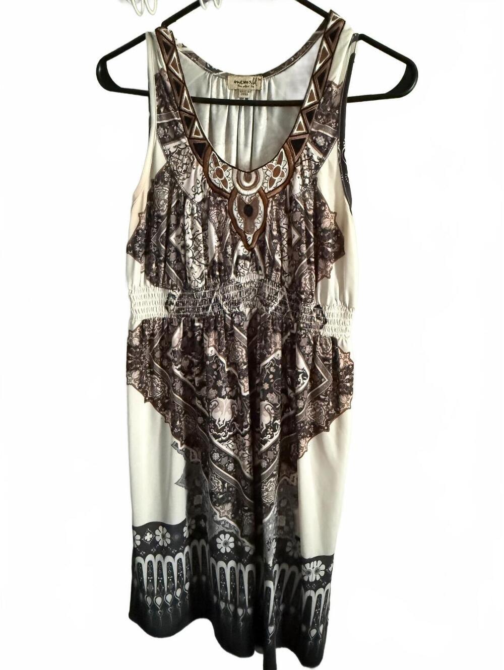 One World Sleeveless Printed Dress Medium
